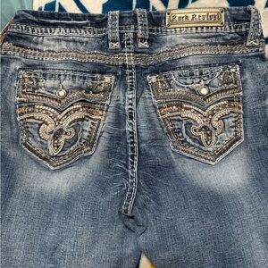 Rock Revival Women's Embellished Blue Boot Cut Jeans